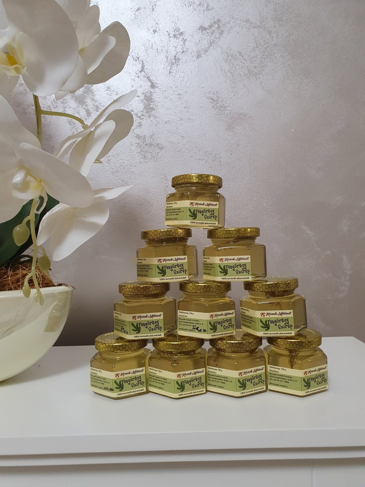 Fenyőrügy szirup 100% termelői akácmézből 130g