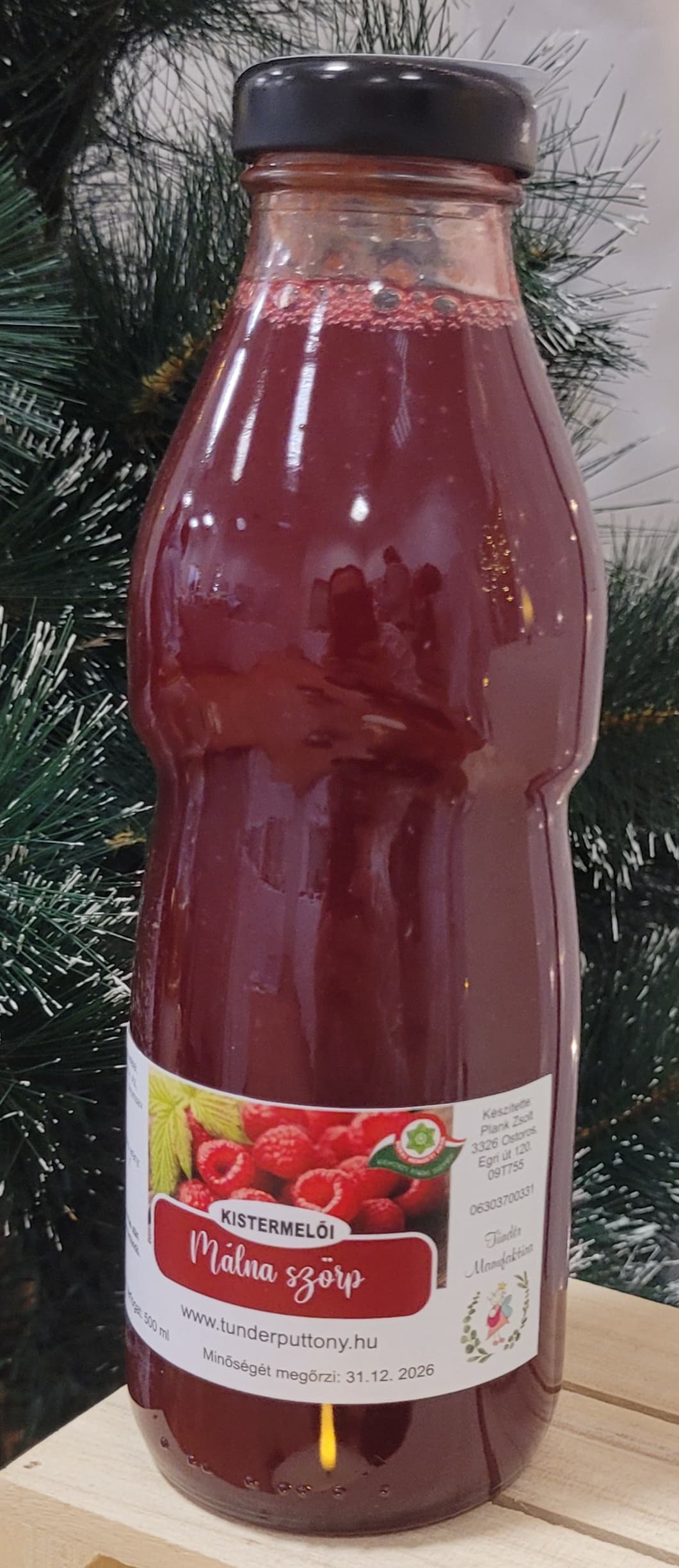 Málna szörp (500 ml) - cukorral